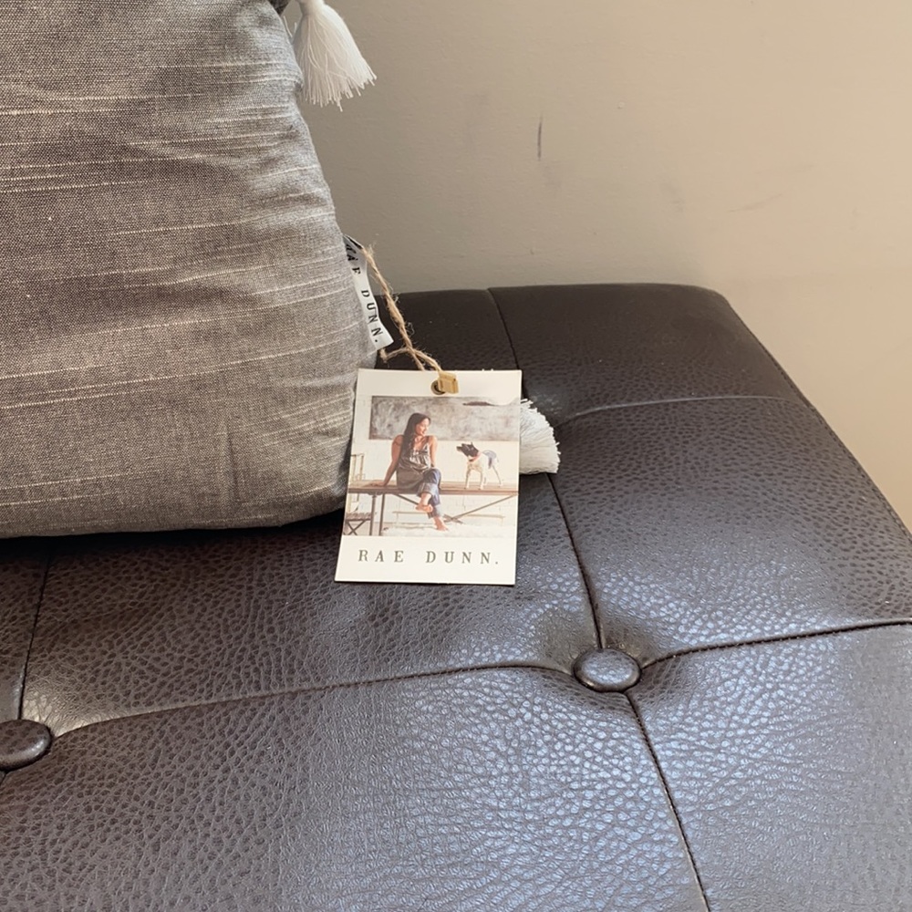 NEW Rae Dunn pillow “OUR HAPPY PLACE” - Picture 2 of 4
